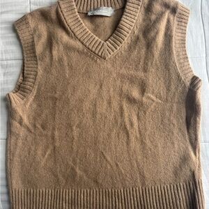 Everlane Brown cashmere Knit Sweater Vest